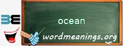 WordMeaning blackboard for ocean